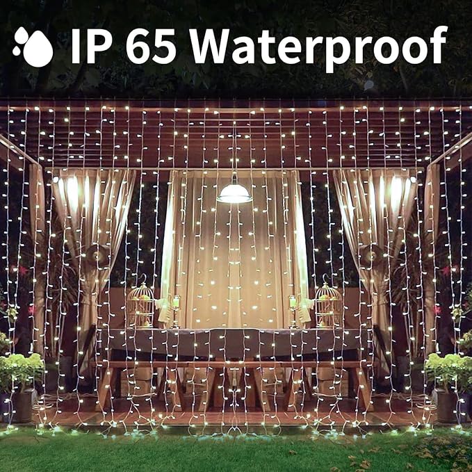 300LED Solar Curtain Lights - Image 4