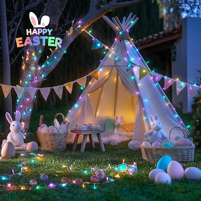 JMEXSUSS 400 LED Easter Lights Indoor Outdoor, 132FT Easter String Lights Plug - Image 3