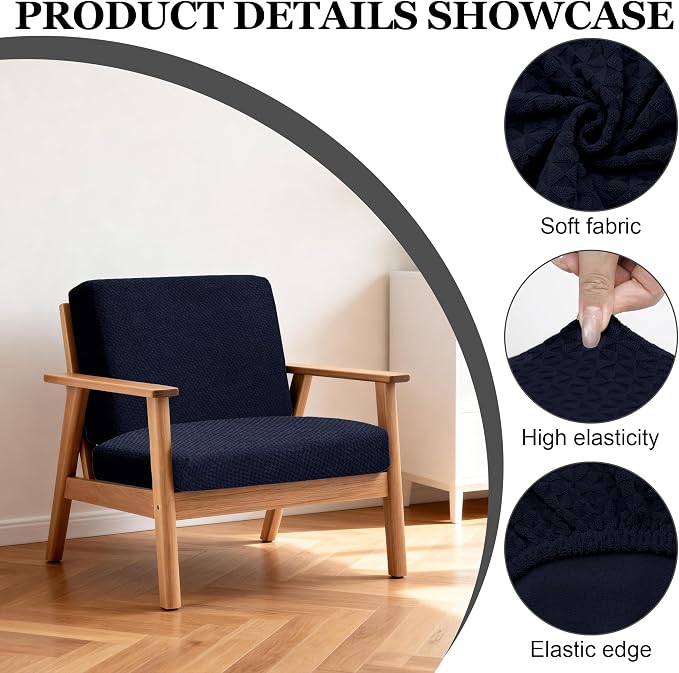 4Pcs Patio Stretch Cushion Covers, Outdoor Sofa Replacement Cover Slipcovers - Image 3