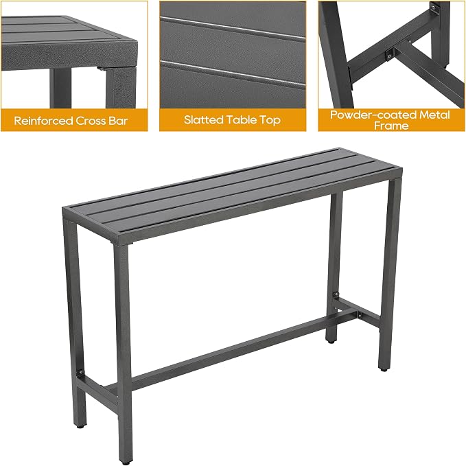 Outdoor Patio Bar Set, Bar Height Patio Dining Set, Weather-Resistant Bistro - Image 3