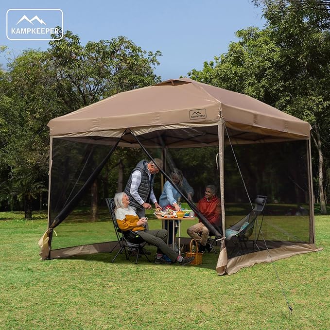 KAMPKEEPER 10x10 Pop-Up Canopy Tent, Waterproof Portable Shade - Image 6