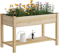 FILWH Raised Garden Bed with Legs Elevated Wooden Planter Box Stand Large by FILWH