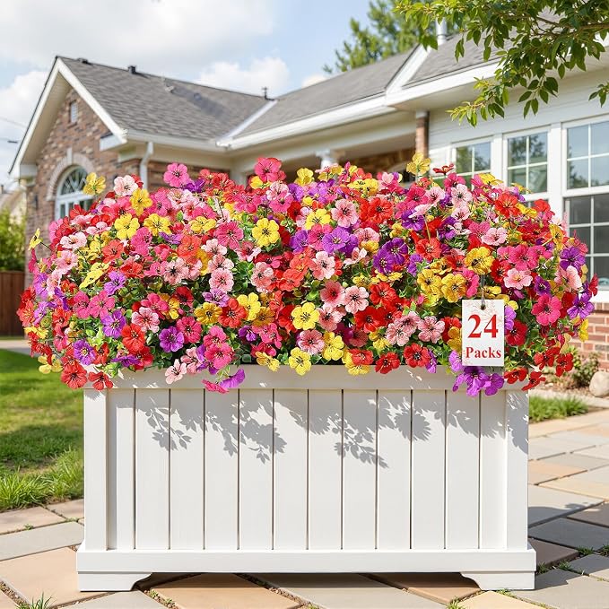 Alupssuc 24 Bundles Artificial Flowers by Alupssuc