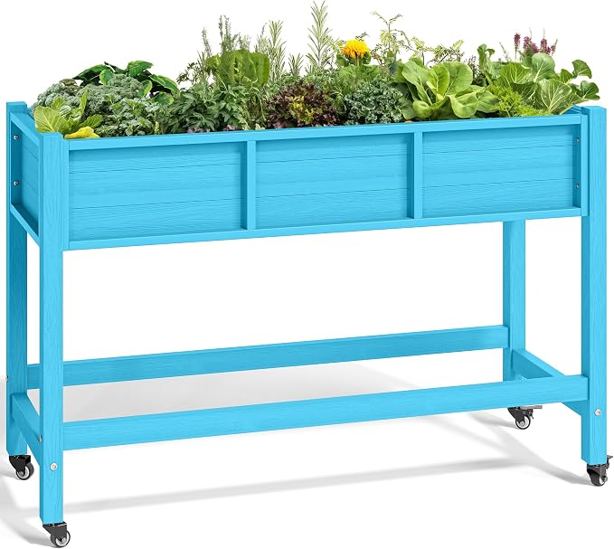 YITAHOME Raised Garden Bed HDPE, Aruba Blue by YITAHOME