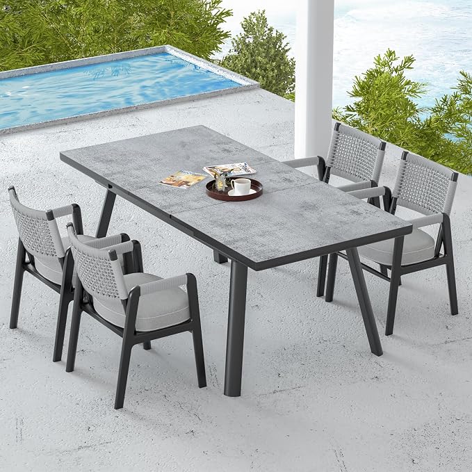 RoyalCraft Patio Expandable Table Dining Set - Image 3