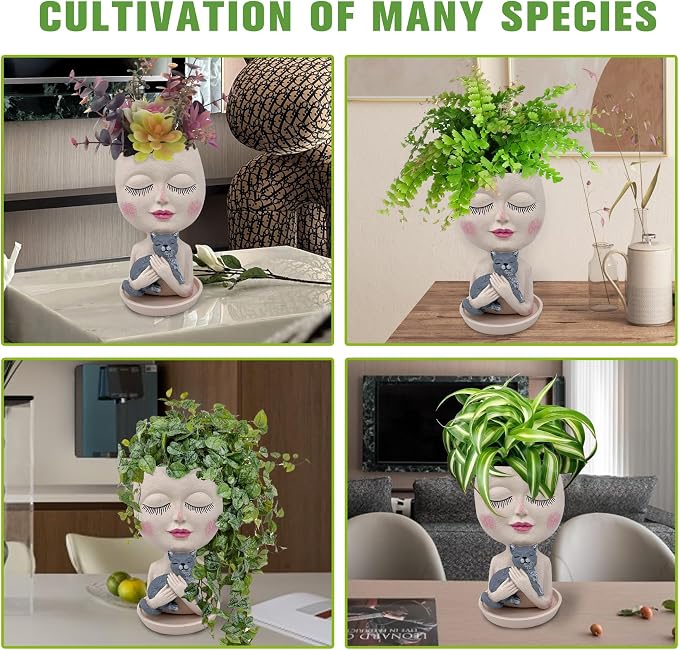 Face Plant Pots Head Planters - Image 5