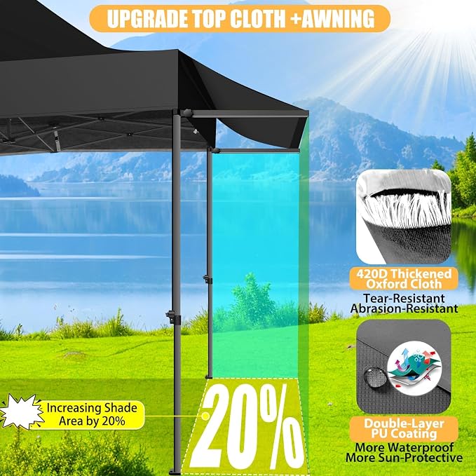COBIZI 10x10 Pop Up Canopy Tent - Image 3