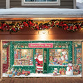 Santa’s Play Shop Garage Door Decorations 6x13FT, Christmas Store Banner by ANNAQUEEN