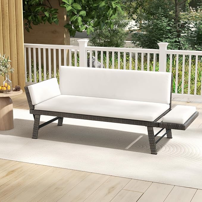 Tangkula Outdoor Convertible Sofa Daybed - Image 2