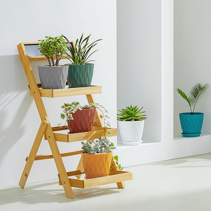 FaithLand 6-Pack 6-Inch Plastic Plant Pots - Image 5