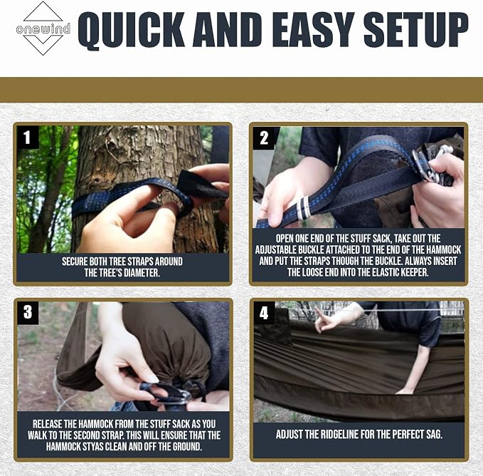 Onewind 11ft Camping Hammock - Image 5