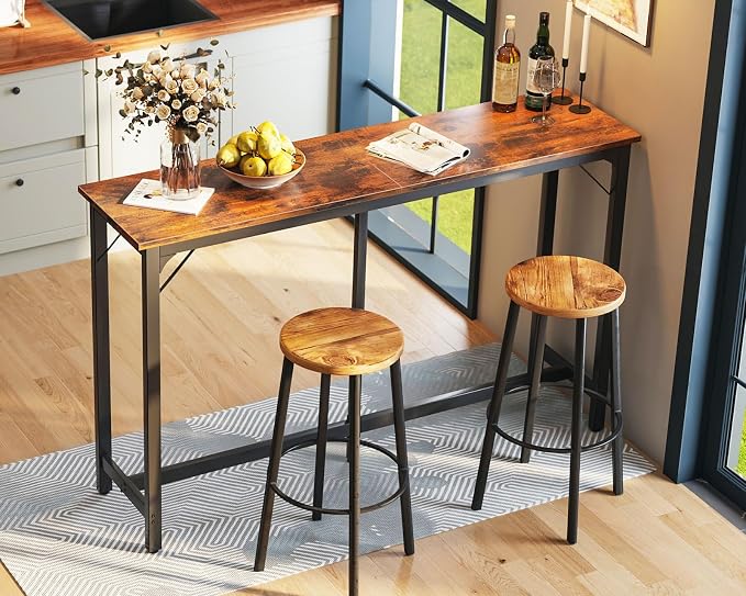 ODK 63 inch Bar Table, Bar Height Pub Table, Counter Height Bar Table, - Image 2