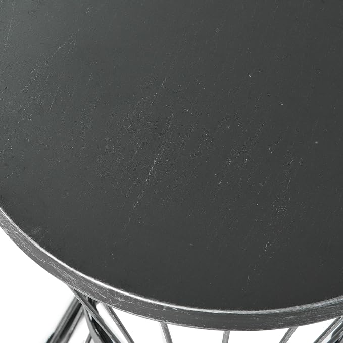 Christopher Knight Home Lassen Outdoor 16" Iron Side Table, Matte Black - Image 7