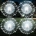 JJGoo Solar Firework Lights, 4 Pack 120 LEDs 2 Lighting Modes Solar Garden by JJGoo