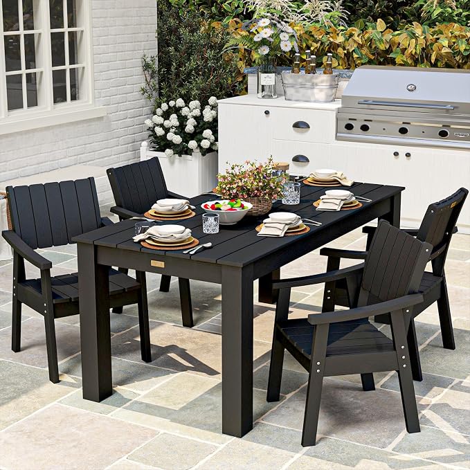 ZHUSI Patio Table and Chairs Set, Outdoor Table and Chairs, HDPE Outdoor Dining - Image 5