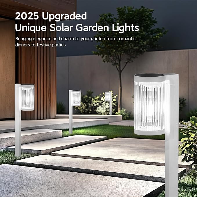 Solar Pathway Lights Outdoor, 6 Pack Upgraded Outdoor Solar Lights - Image 6