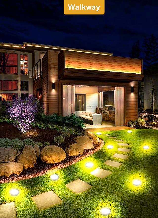 Brightown Solar Lights Outdoor Waterproof, 12 Packs LED In-Ground Lights - Image 9