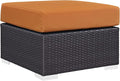 Modway Convene Wicker Rattan Outdoor Patio Square Ottoman by Modway