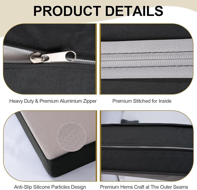 Outdoor Replacement Cushions for Patio Furniture, Splash-Resistant and - Image 3