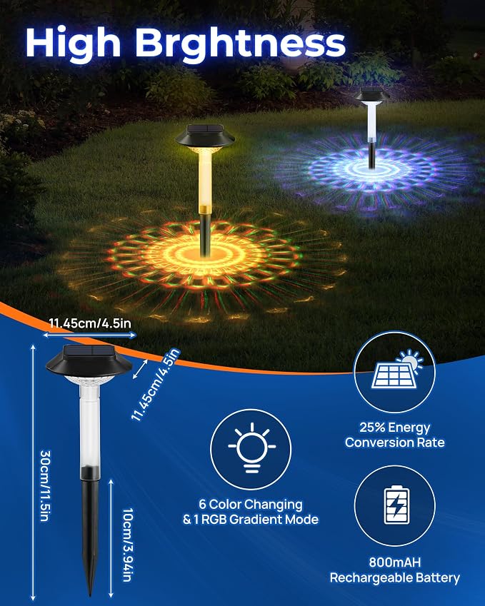 ALEPOD Color Changing Solar Pathway Lights - Image 7