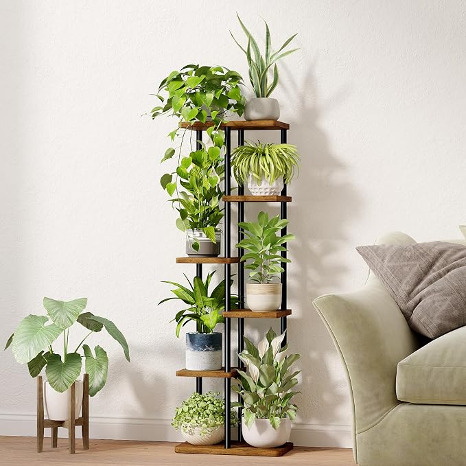 Bamworld Tall Plant Stand Indoor 6 Tier Plant Shelf - Image 4