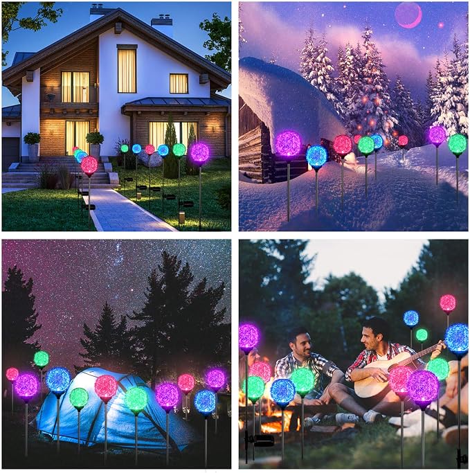 Solar Garden Lights Outdoor, Upgraded Globe Powered Garden Light - Image 2