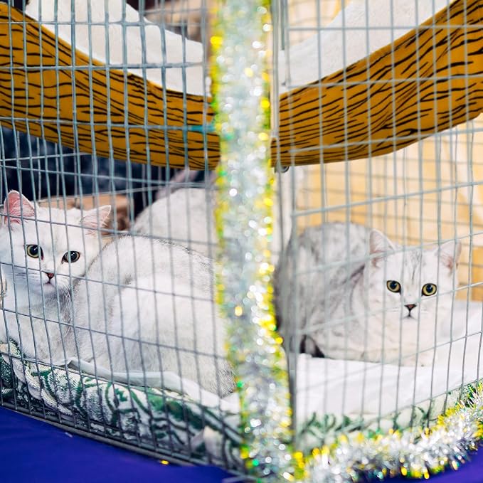 2 Pack Cat Hammock for Cage, Catio Accessories Reversible Soft Cats Bed - Image 2