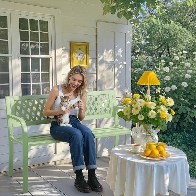 Outvita Outdoor Bench, Patio Bench - Image 2