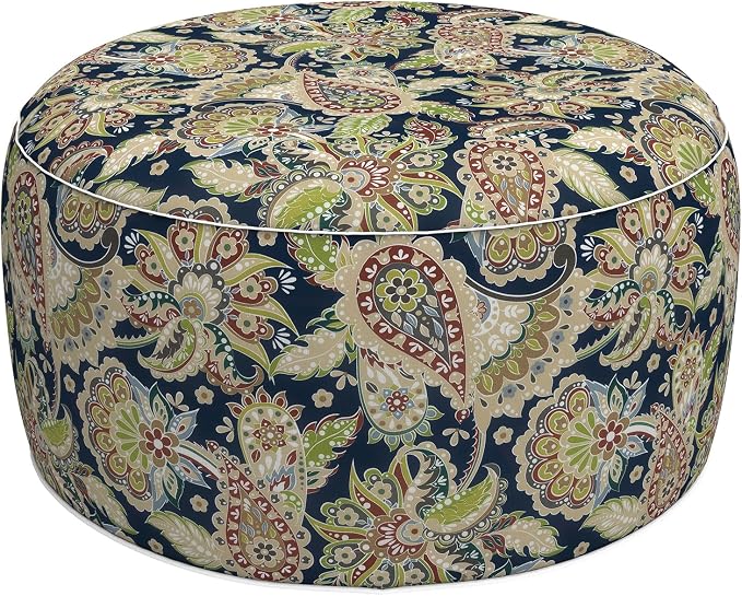 LVTXIII Outdoor Inflatable Ottoman, Fade-Resistant Round Footrest Stool D31”x by LVTXIII