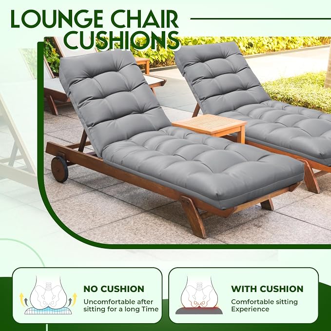 Outdoor Lounge Chair Cushions, Chaise Lounge Cushions - Image 5