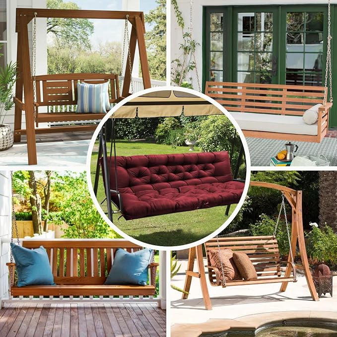 Porch Swing Cushions, Waterproof Swing Cushions Replacement - Image 6