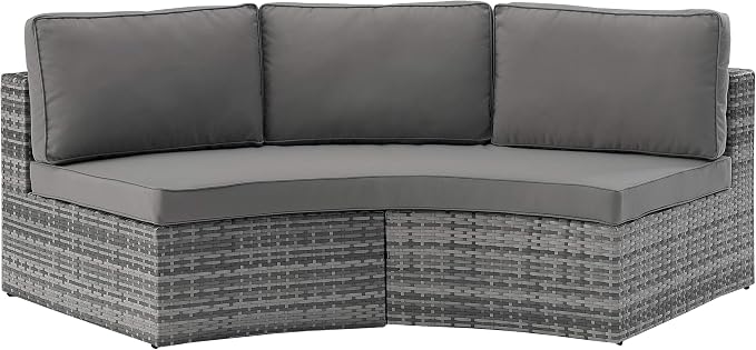 Crosley Furniture Catalina Outdoor Sectional Sofa, 3-Person Wicker Patio Couch - Image 3