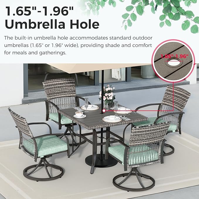 Pamapic 5-Piece Outdoor Dining Set - Image 4