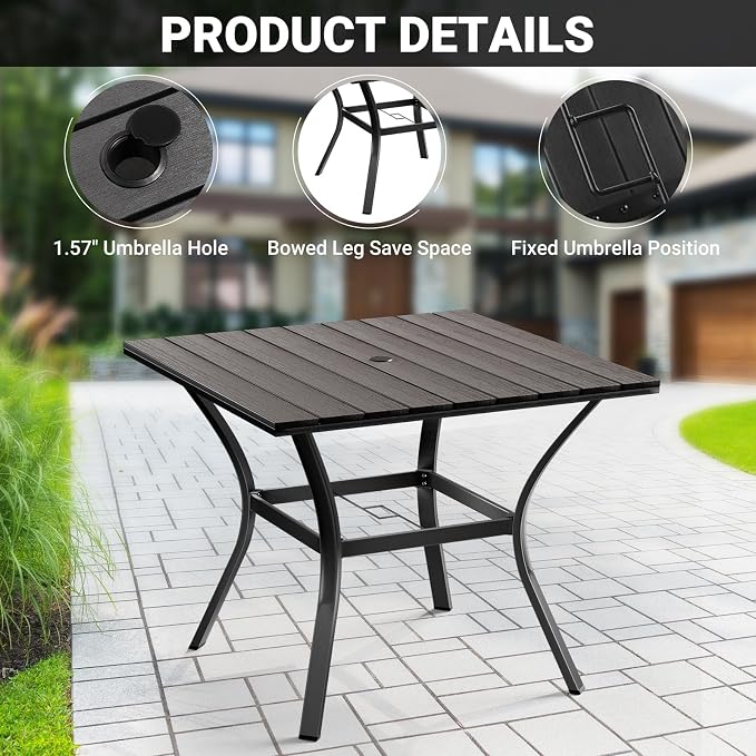 LEVELEVE 5 Piece Outdoor Patio Dining Set - Image 4