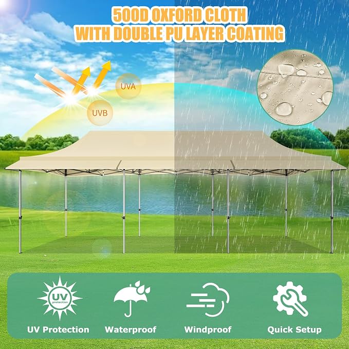 COBIZI 10x30 Pop Up Canopy Tent - Image 9