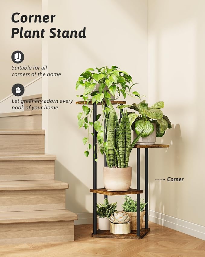 Tall Plant Stand Indoor 4 Tiered Plant Shelf - Image 2