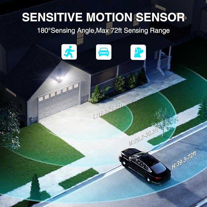 85W LED Security Lights Motion Sensor Light Outdoor, 8500LM Dusk to Dawn - Image 5
