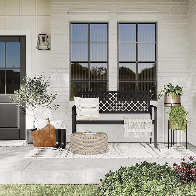Grand patio 50" Outdoor Bench, Garden Benches - Image 2