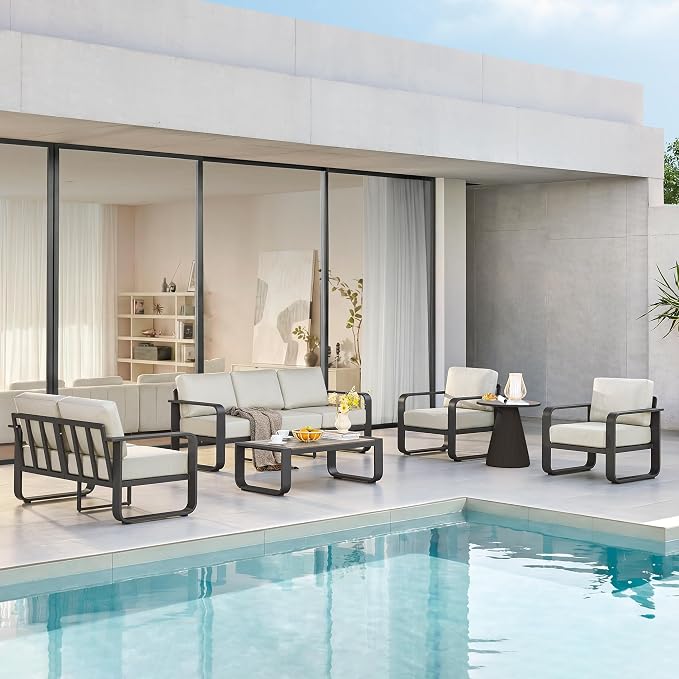 CHITA Aluminum Outdoor Loveseat Sofa, Patio Furniture - Image 9