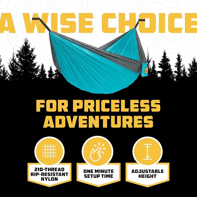 Wise Owl Outfitters Camping Hammock – 500lbs Portable Hammock - Image 3