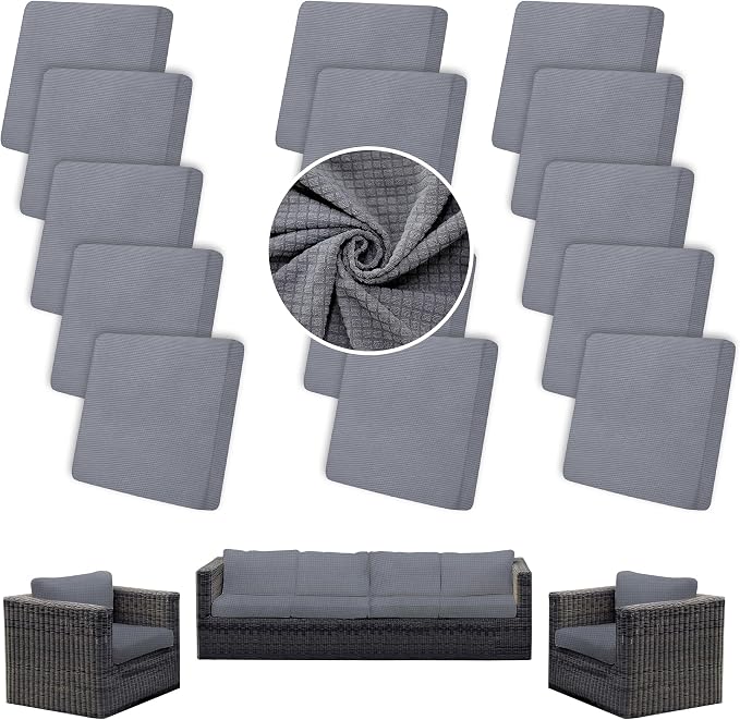 Outdoor Cushion Covers Set, Replacement by SUKAIKEQA