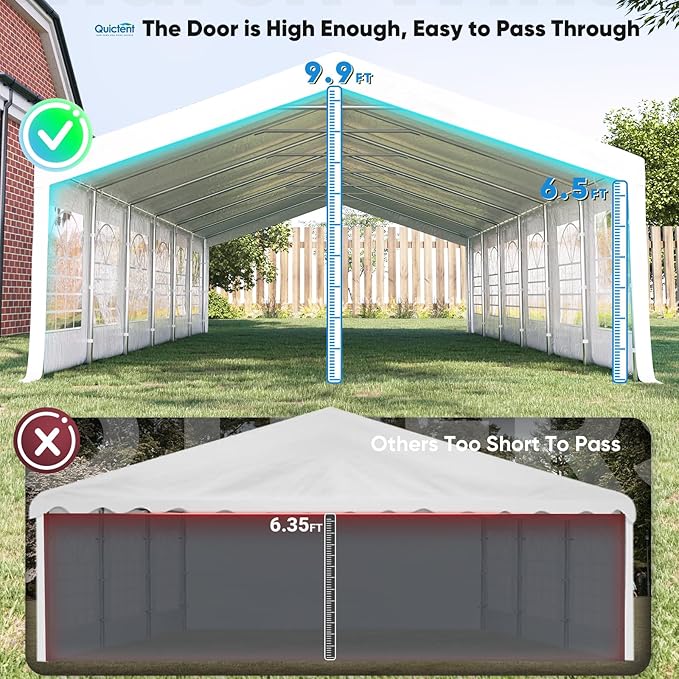 Quictent 20x40ft Party Tent Heavy Duty Outdoor Canopy Tent Carport Wedding - Image 4