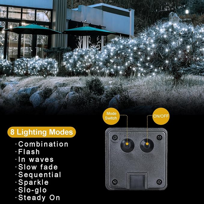4 Pack Solar Fairy Lights 131.2Ft 400 LED, Twinkle Lights - Image 7