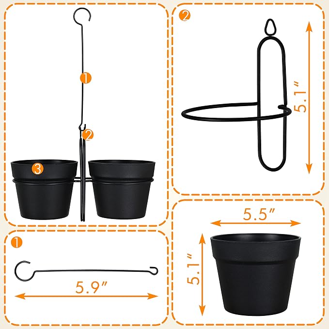 Gardzen Hanging Planters, Hanging Pots Holder - Image 5