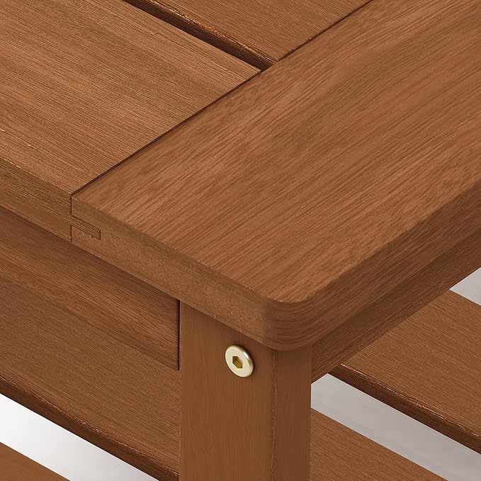 Furinno FG18508 Tioman Hardwood Patio Furniture 2-Tier Coffee Table in Teak Oil - Image 7