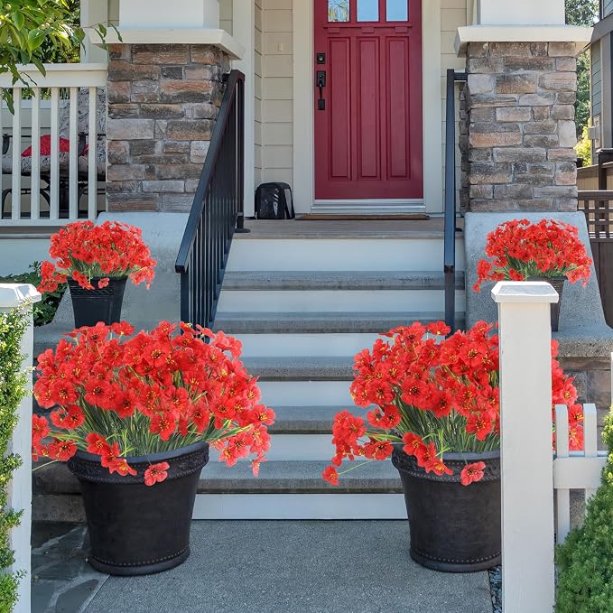 24 Red Bundles Artificial Flowers - Image 7
