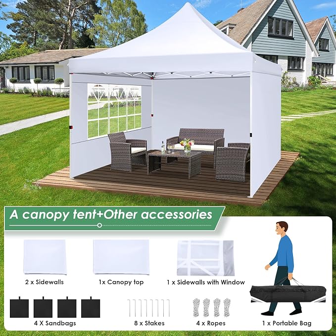 COBIZI Canopy 10x10 Pop Up Canopy Tent - Image 6