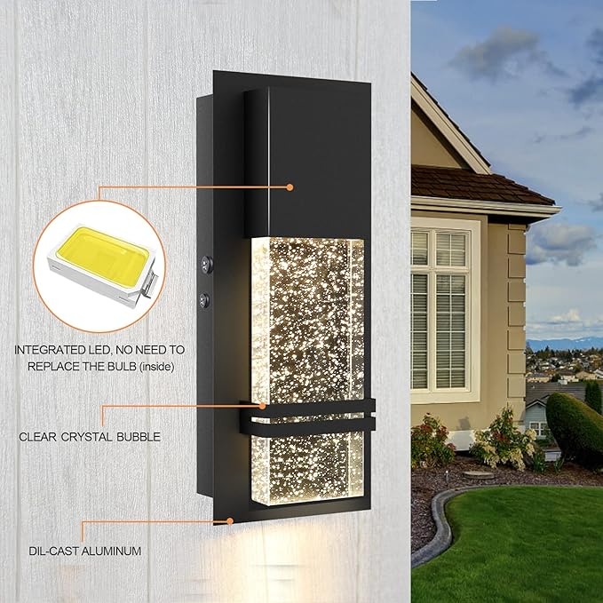 LED Integrated Outdoor Wall Light, Modern Exterior Wall Sconce - Image 2