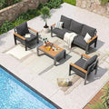 Aoxun Aluminum Patio Furniture Set 5 Seats, Oversized Outdoor Sectional by Aoxun