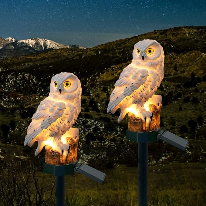 DOUBLE 2 C Solar Garden Light Outdoor, Owl Solar Garden Stake Light, Waterproof - Image 5